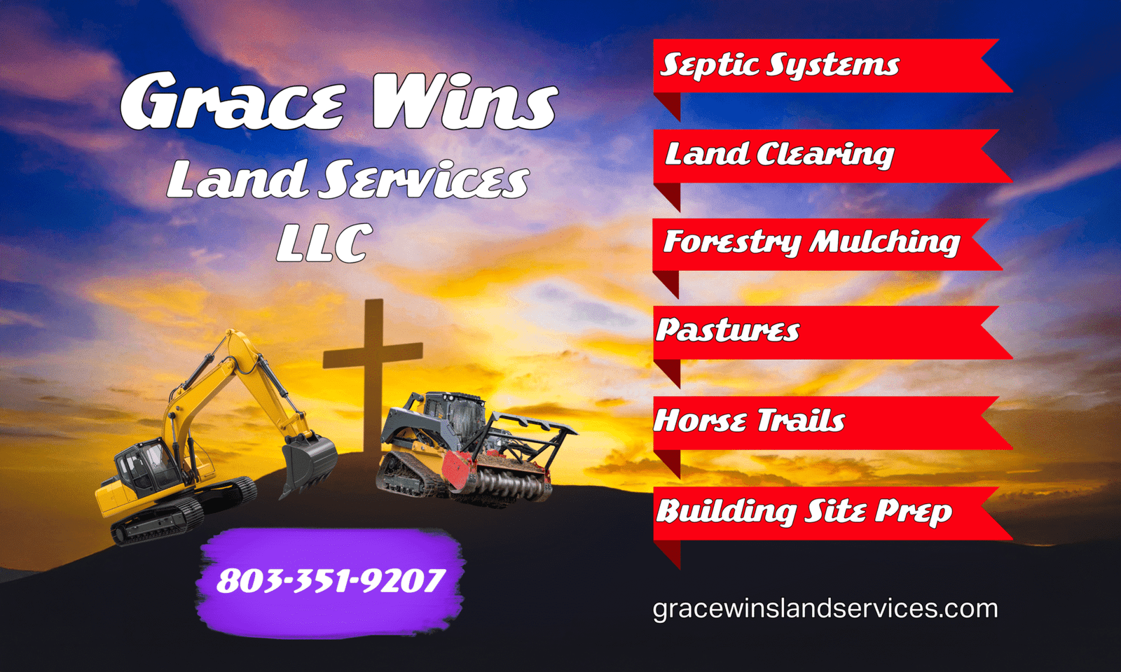 Septic installation land clearing building site preparation